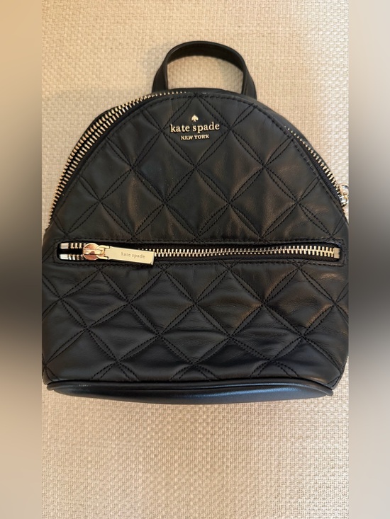 kate spade Handbags - kate spade Black Quilted Leather Mini Backpack with Gold Hardware
